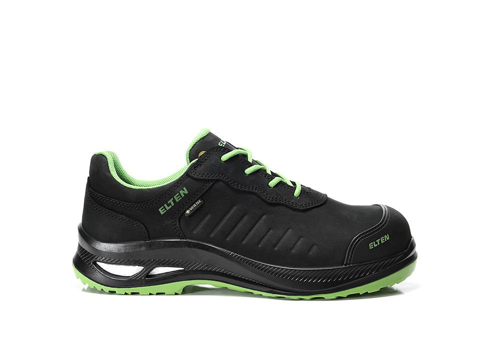 ELTEN® Sicherheitshalbschuh STEWART XXG Pro GTX black-green Low ESD S3 HI CI - kommt direkt von HUG Technik 😊