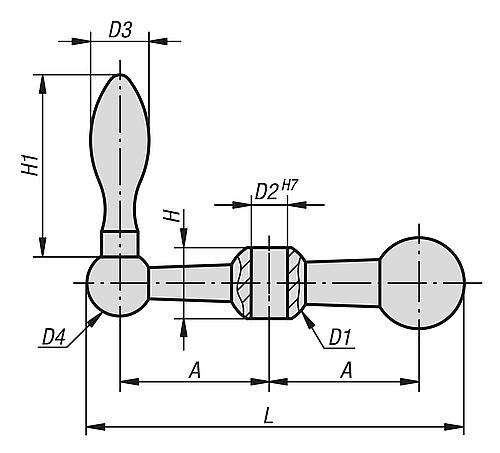 Kugelkurbel Stahl, Komp:Stahl, D=10 - K0728.110 - bei HUG Technik ☆
