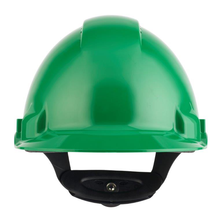 3M™ G3000 Schutzhelm Uvicator, G30NUG grün belüftet, mit Schweissband - bei HUG Technik ♡