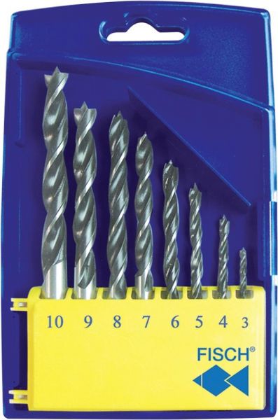 Fisch Holzspiralbohrer-Satz WS Standard 8-teilig 3-10 mm R - kommt direkt von HUG Technik 😊 Fisch Holzspiralbohrer-Satz WS Standard 8-teilig 3-10 mm R - kommt direkt von HUG Technik 😊