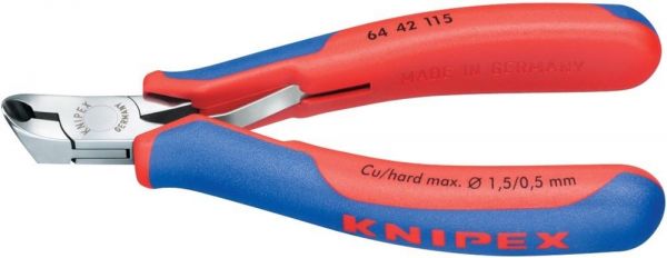 KNIPEX® Vornschrägschneider Elektronik mit kleiner Fase 115 mm - bekommst Du bei ★ HUG Technik ✓