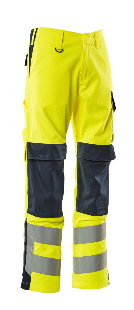 MASCOT® MULTISAFE Hose mit Knietaschen »Arbon« Gr. 76/C46, hi-vis gelb/schwarzblau - bekommst Du bei HUG Technik ♡