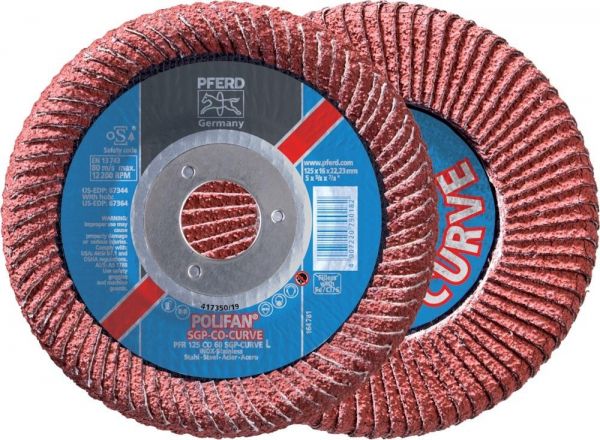 PFERD Fächerschleifscheibe CURVE L 125 mm K 60 CO - gibt’s bei ☆ HUG Technik ✓ PFERD Fächerschleifscheibe CURVE L 125 mm K 60 CO - gibt’s bei ☆ HUG Technik ✓