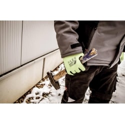 Nitras® Winterschnittschutzhandschuh »Taeki5«, latexbeschichtet, neongelb-schwarz - bei HUG Technik ☆