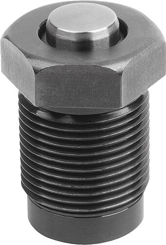 Einschraubzylinder hydraulisch, Form:A einfach wirkend, DK=12, Hub=10, gebohrte Kanäle Stahl - K1861.1210230711