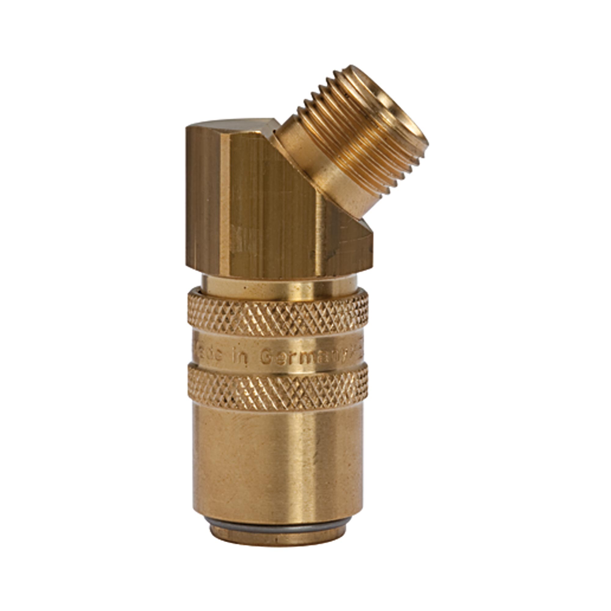 Temperierkupplung DN 9 mit AG, mit Absperrventil, M16x1,5 45° - direkt von HUG Technik ✓