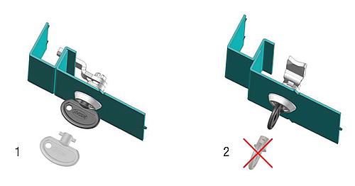 Schlüssel für Sicherheits-Drehriegel, Zink - K0524 - direkt bei HUG Technik ✓