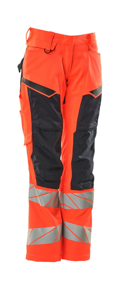 MASCOT® ACCELERATE SAFE Hose mit Knietaschen  Gr. 76/C34, hi-vis rot/schwarzblau - direkt bei HUG Technik ✓