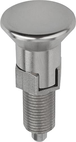 Arretierbolzen Gr.0 M08x1, Form: C Edelstahl, ungehärtet, Komp: Edelstahl, D=4 - K0632.113004 - bekommst Du bei HUG Technik ♡