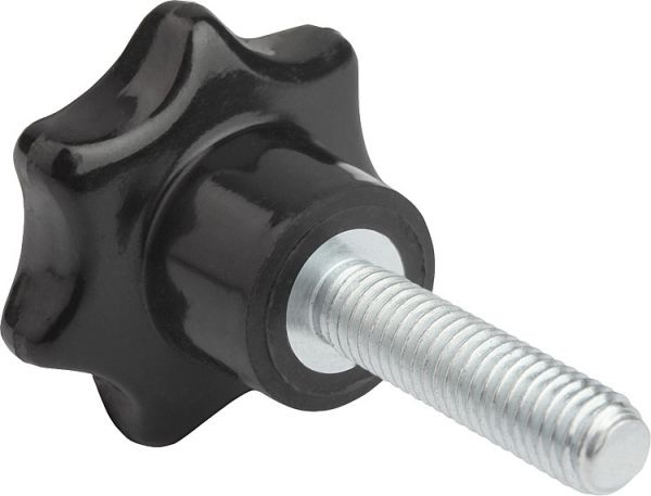 Sterngriff M12x50 D1=63, Form: L Duroplast, Komp: Stahl - K0152.46312X50 - direkt bei HUG Technik ✓