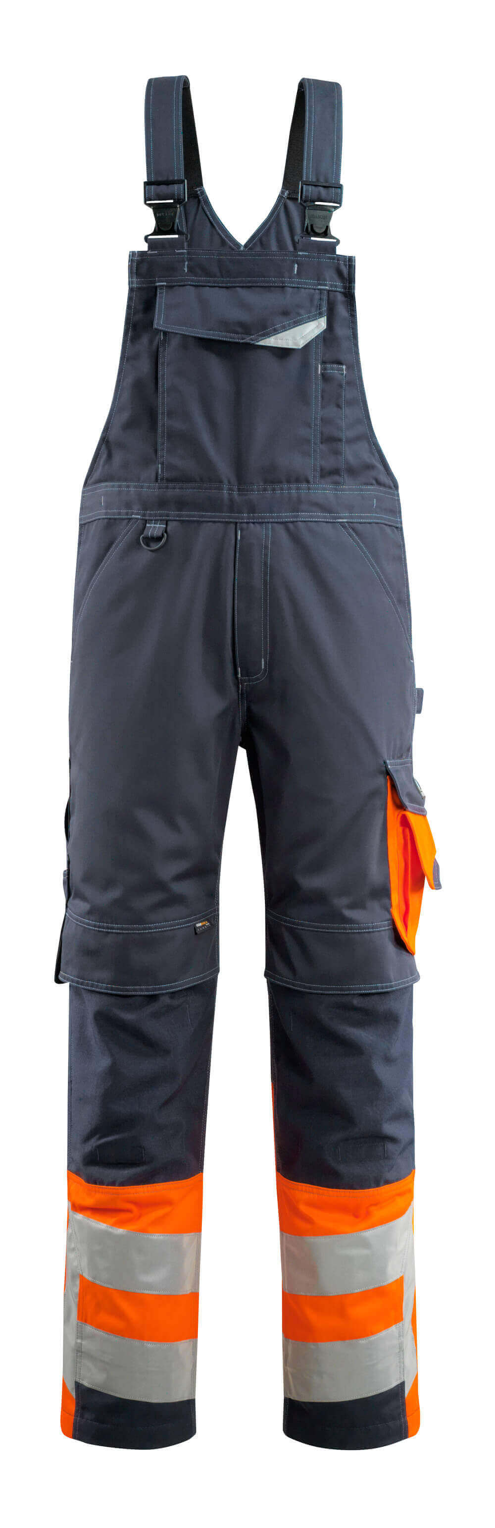 MASCOT® SAFE SUPREME Latzhose mit Knietaschen »Sunderland« Gr. 76/C46, schwarzblau/hi-vis orange - bei HUG Technik ✓