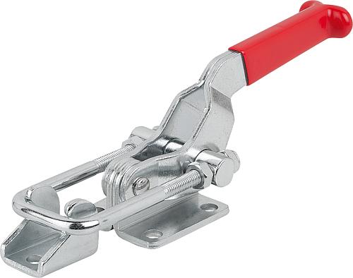 Bügelspanner mit Gegenhalter Standard, F1=7000, Form: B, Stahl verzinkt, Komp: Kunststoff Komp: rot - K1261.07000 - bekommst Du bei HUG Technik ♡