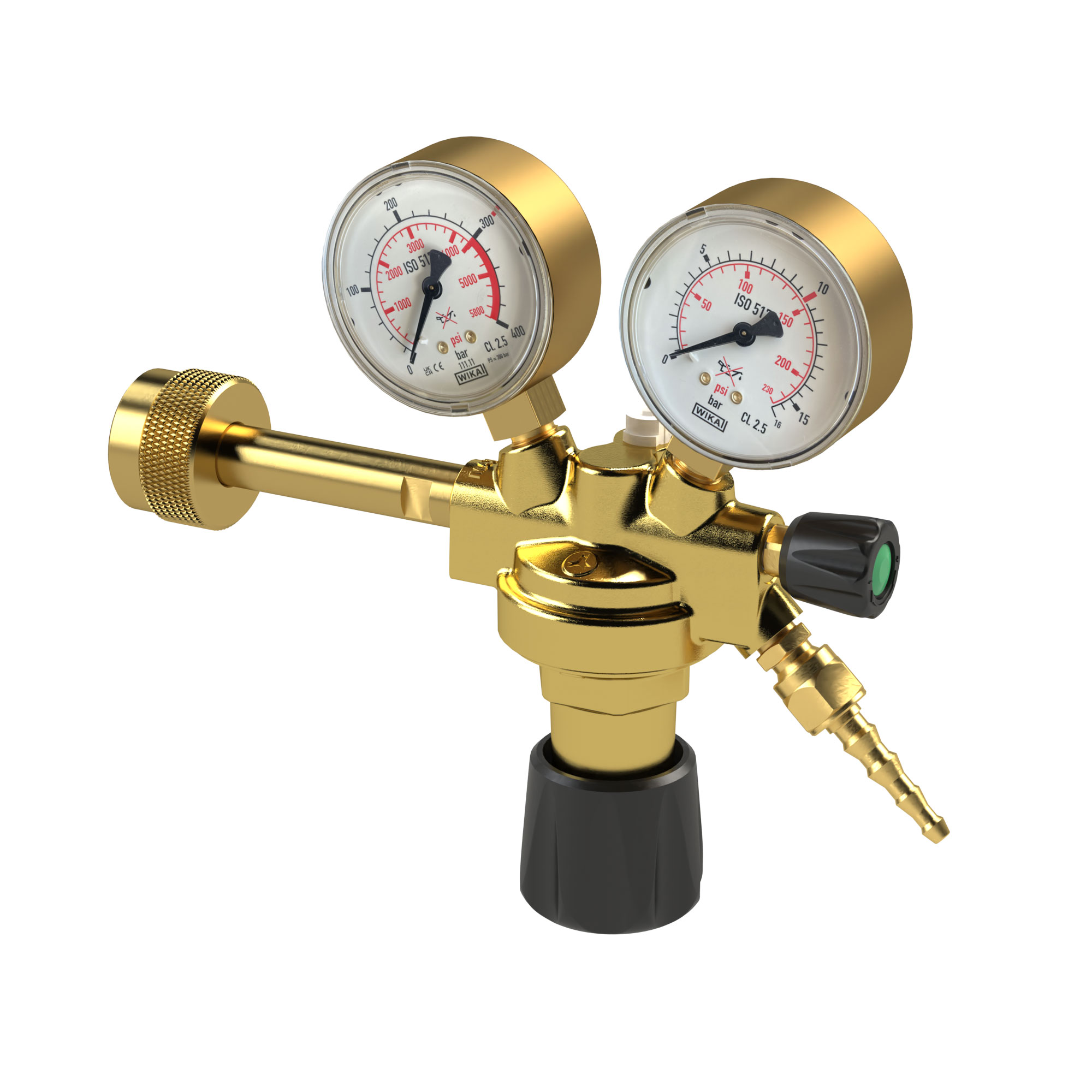 Flaschendruckminderer, 300 bar, Stickstoff, Arbeitsdruck 0-10 bar - direkt von HUG Technik ✓