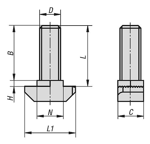 Hammerkopfschraube M06X16 Stahl - K1029.0806015X16 - bei HUG Technik ☆