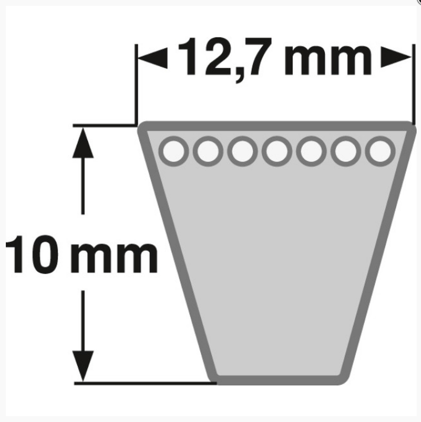 Zeichnung ConCar Schmalkeilriemen SPA 12,5 mm DIN 7753.