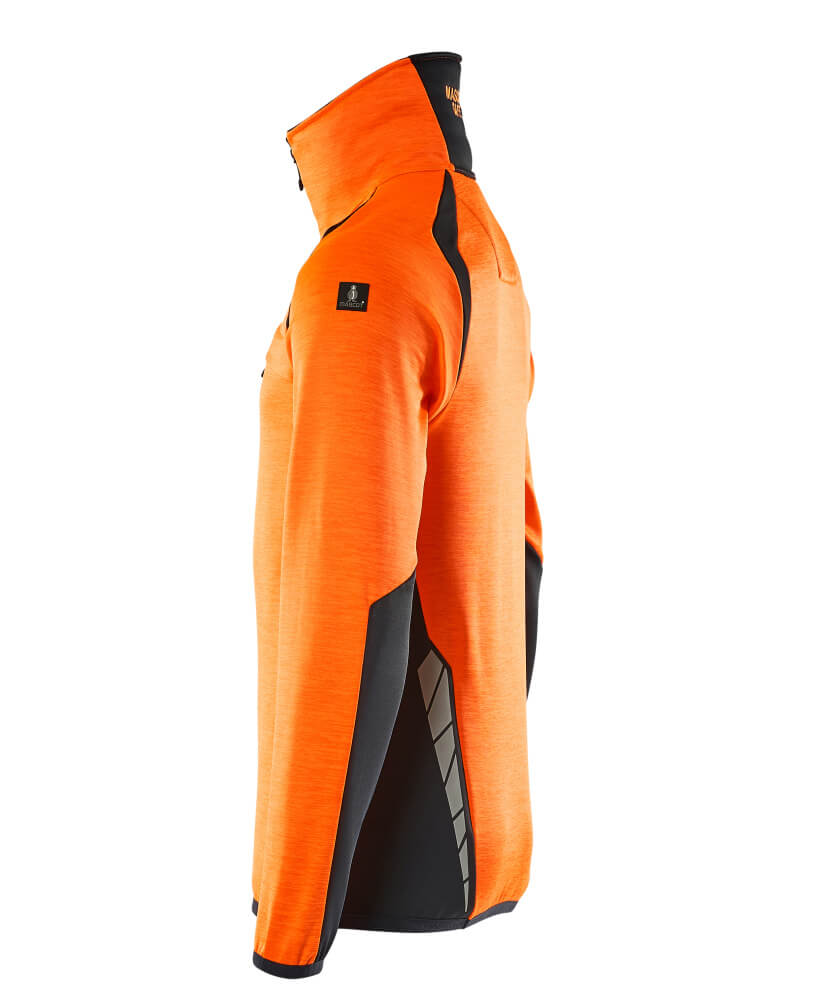 MASCOT® ACCELERATE SAFE Fleecepullover mit kurzem Reißverschluss  Gr. 2XL, hi-vis orange/schwarzblau - bekommst Du bei ★ HUG Technik ✓