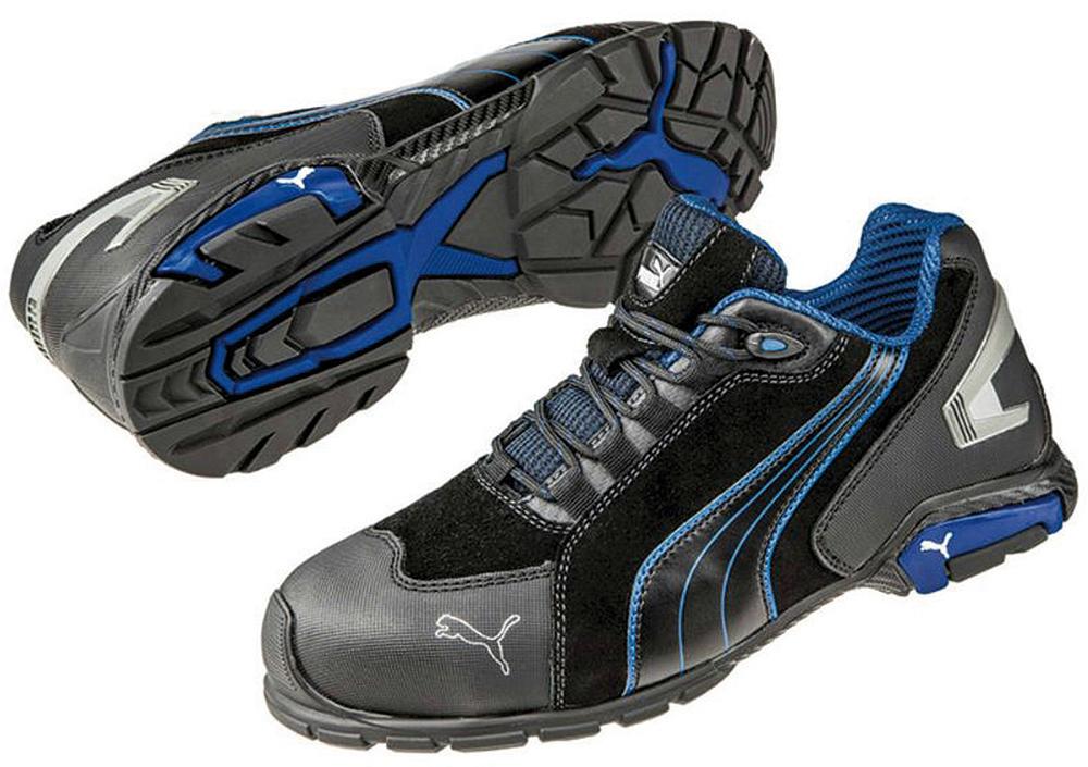 Puma® Sicherheitshalbschuh Rio BLACK LOW 642750, S3 SRC, schwarz/blau - direkt von HUG Technik ✓