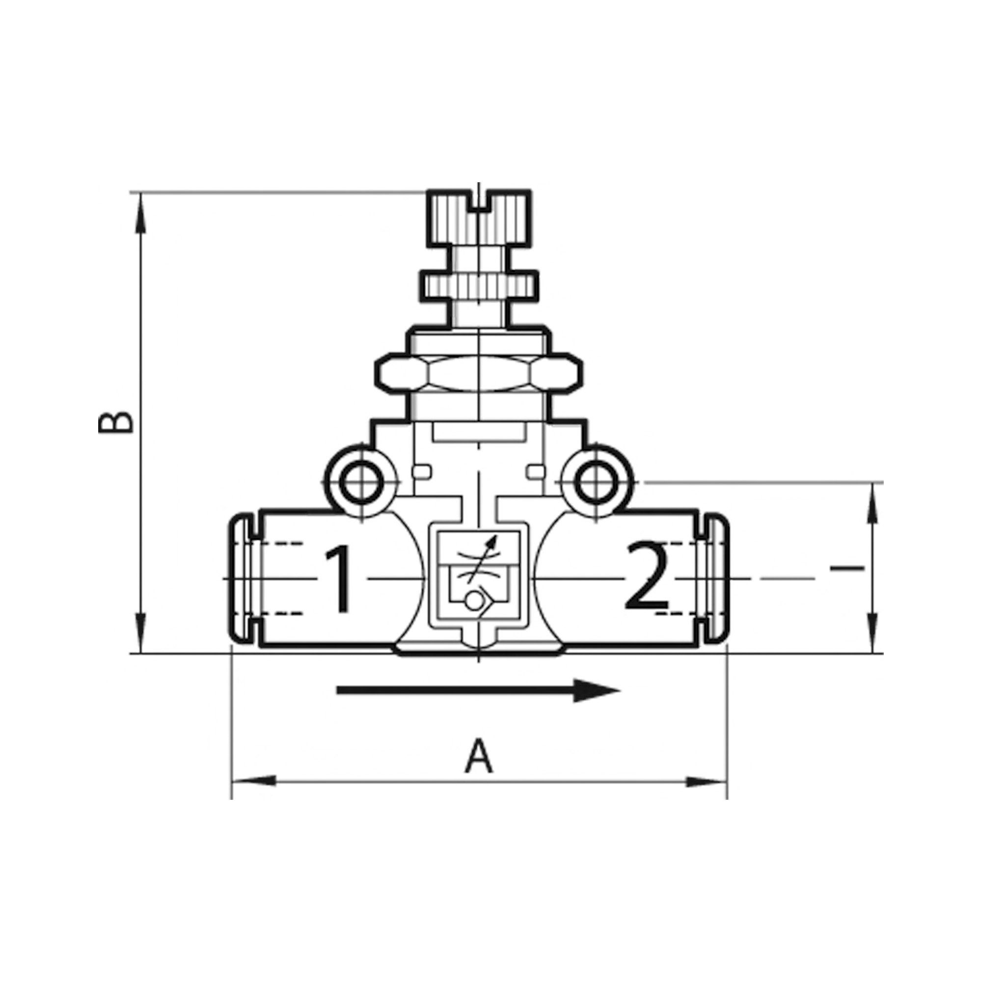 Drosselrückschlagventil einseitig, Schlauch-Schlauch, Schl.-Ø 4 - bei HUG Technik ♡
