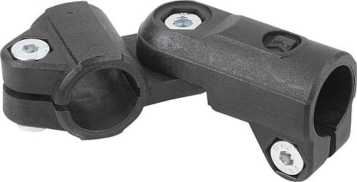 Rohrverbinder Gelenk Thermoplast, ohne Verzahnung, Komp:Stahl, A=18 - K0488.18 - gibt’s bei HUG Technik ✓