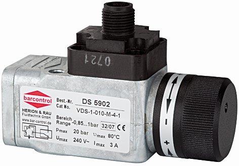 Vakuum-Druckschalter,elektr.Anschl.M12x1,Flansch, -0,85/-0,15 bar - bekommst Du bei ★ HUG Technik ✓
