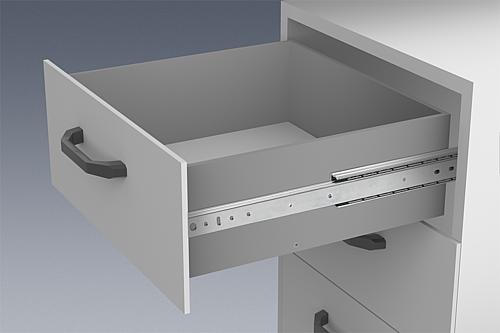 Teleskopschiene L=250 12,7X50, Überauszug S=288, Fp=60, Stahl verzinkt und passiviert, Montage seitlich, 1 Paar - K1578.0250 - erhältlich bei ✭ HUG Technik ✓