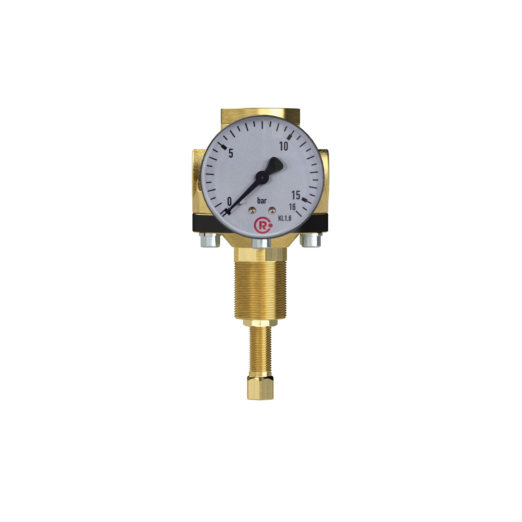 Hochdruckregler 60 bar, inkl. Manometer, G 3/8, Regelber. 2 - 50 bar - erhältlich bei ✭ HUG Technik ✓