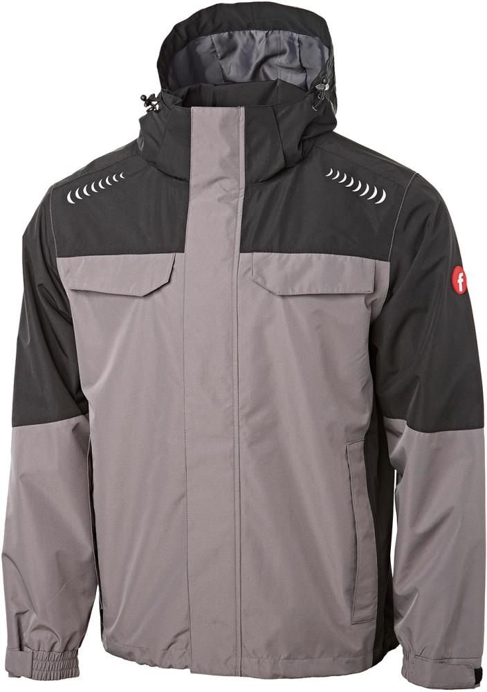 FORTIS Elements Regenjacke Plus, grau-schwarz - erhältlich bei ✌ HUG Technik ✓