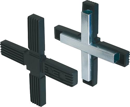 Steckverbinder Kreuzstück Polyamid, Komp:Stahl - K0618.1201512 - direkt von HUG Technik ✓