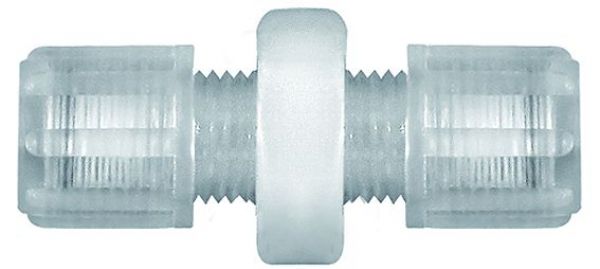 Schlauchverbindung gerade, Schlauch 4/6, SW 14, Perfluoralkoxy (PFA) - bekommst Du bei HUG Technik ♡