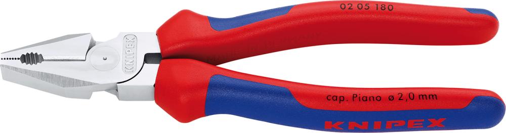 KNIPEX® Kraft-Kombinationszange verchromt mit Mehrkomponenten-Griffen 180 mm - bekommst Du bei ★ HUG Technik ✓