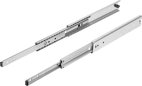 Teleskopschiene L=300, Überauszug S=323, Fp=90, Edelstahl blank, Montage seitlich, 1 Paar entspricht 1 Paar - K2092.0300