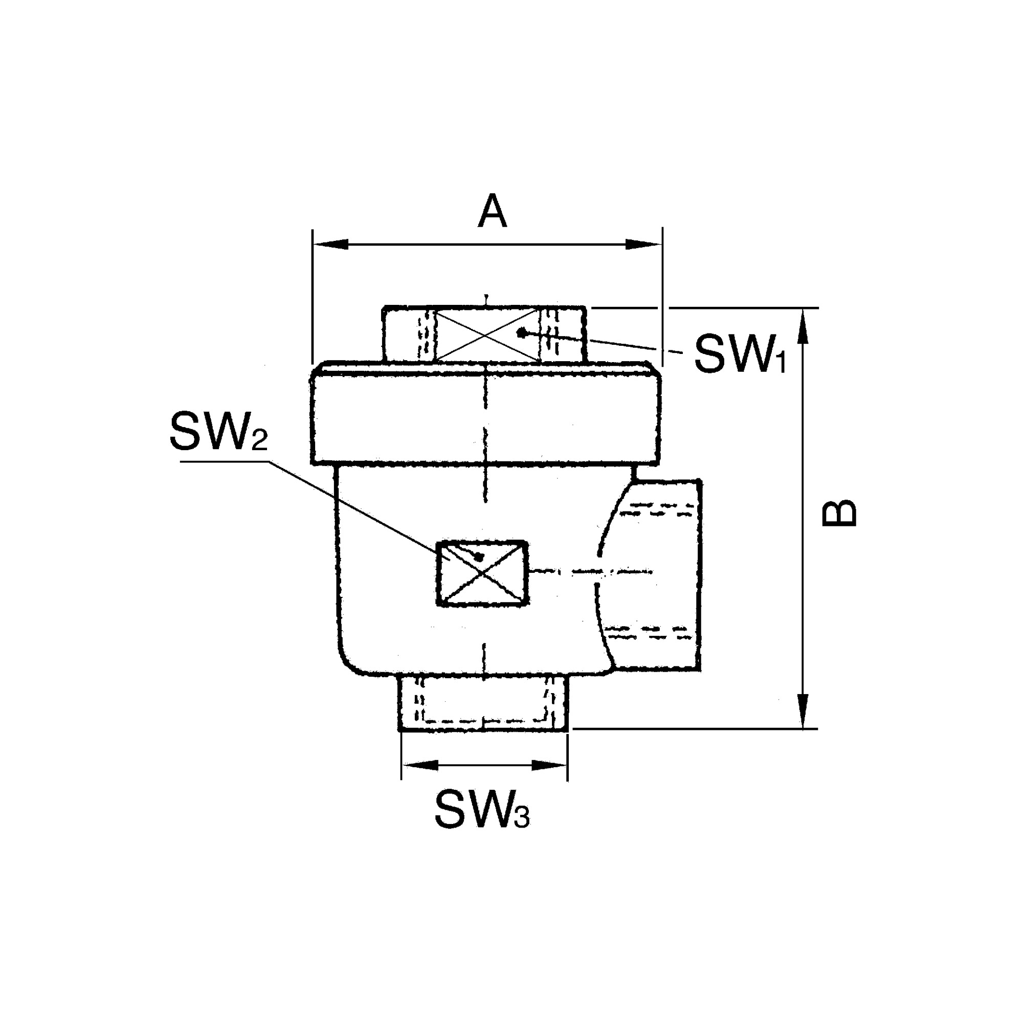 Schnellentlüftungsventil, G 1/2, SW1 26, SW2 26, SW3 26 - erhältlich bei ✭ HUG Technik ✓