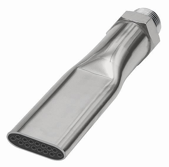 Flachdüse, lärmarm, G 1/4 AG, Messing vernickelt, Düsenbreite 21,0 mm - bekommst Du bei ★ HUG Technik ✓
