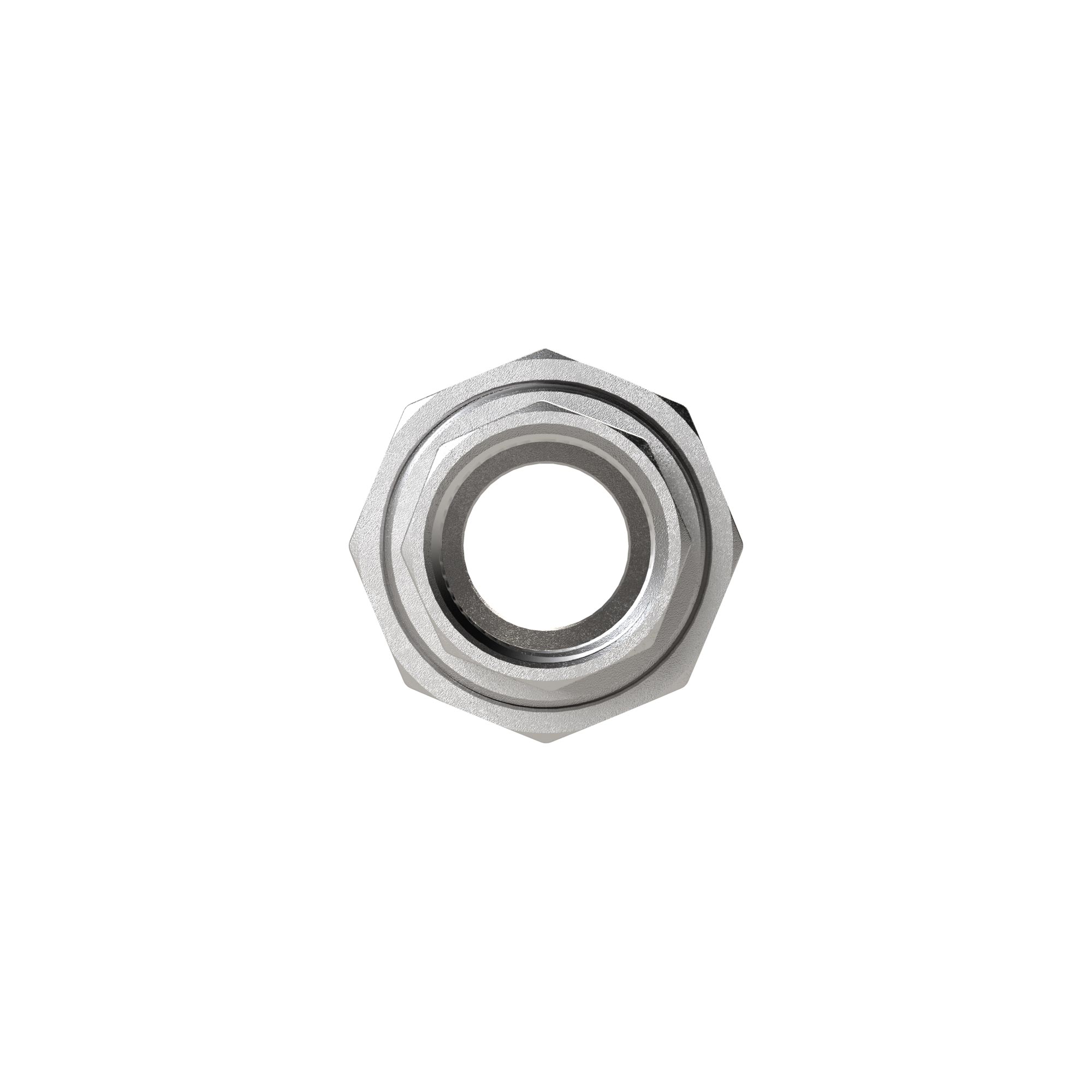 Lösbarer Doppelgewindenippel, flachdichtend, G 3/8, I/A, SW 34, Edelstahl 1.4408 - bei HUG Technik ♡
