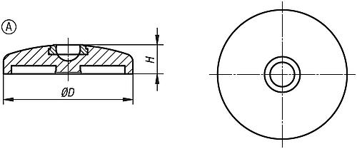 Teller für Gelenkfuss Nirosta 40 mm - K0416.10402 - erhältlich bei ♡ HUG Technik ✓