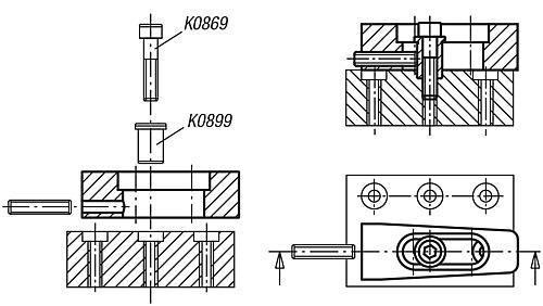 Niederzugspanner A=110 39x56 Stahl, Komp: Einsatzstahl - K0033.010 - bei HUG Technik ✓