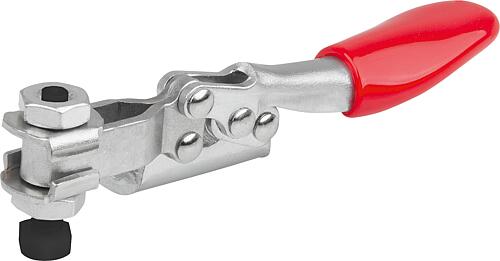 Schnellspanner Horizontal Mini, Fuß waagrecht F1=250, verstellbare Andruckspindel M04x20, Stahl verzinkt, - K1544.0250 - erhältlich bei ✭ HUG Technik ✓