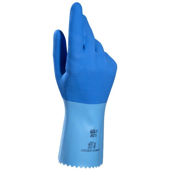 MAPA® Chemikalienschutzhandschuh »Jersette 301«, blau - gibt’s bei ☆ HUG Technik ✓