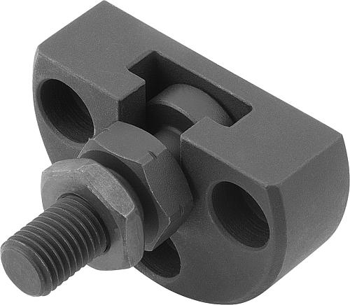 Schnellsteckkupplung mit Radialversatzausgleich M06 Stahl, mit Anschraubflansch L2=14 - K0710.0614 - direkt von HUG Technik ✓