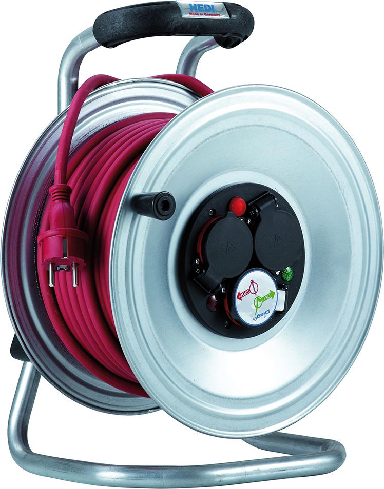 HEDI Kabeltrommel Stahlblech IP44 40 m H07RN-F3G1,5 - erhältlich bei ✭ HUG Technik ✓