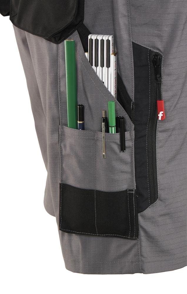 FORTIS Herren-Bermuda Performance, grau-schwarz - direkt bei HUG Technik ✓