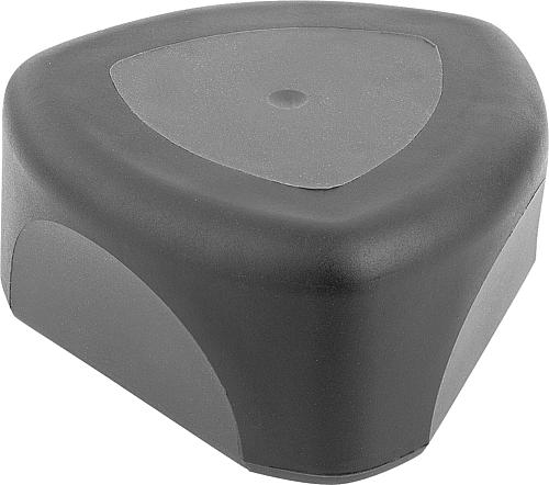 Dreisterngriff ergonomisch M08 D1=53,8 H=41, Form: K Kunststoff, schwarz RAL7021, 2-Komponenten, Komp: Edelstahl - K0980.05008 - bei HUG Technik ☆