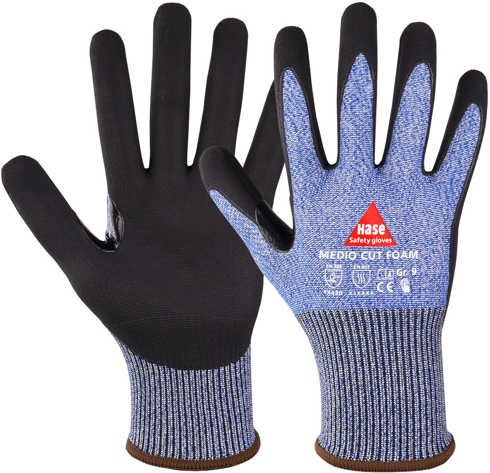 Schnittschutzhandschuh aus 13G HPPE, Nitrilschaum, CUT D