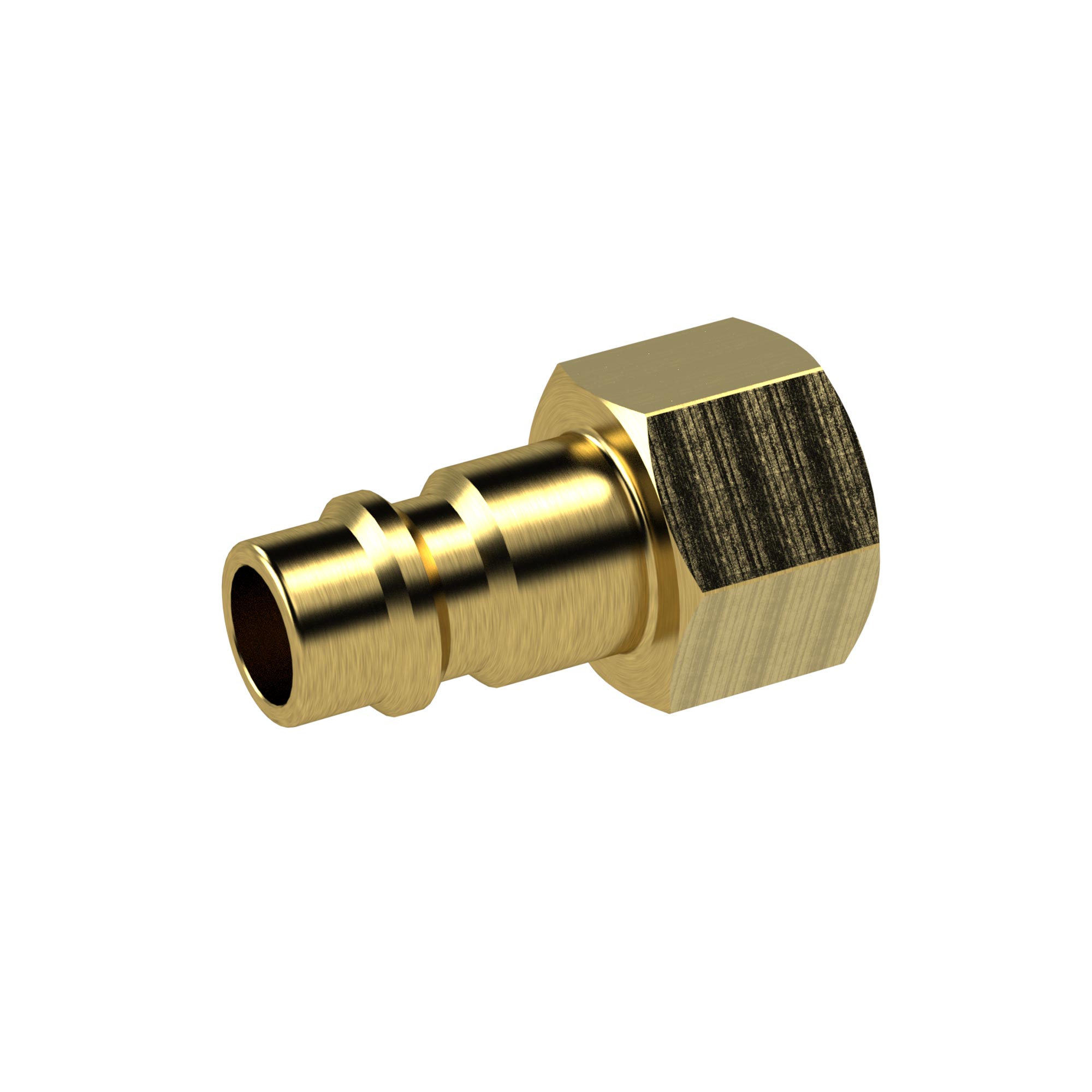 Nippel für Kupplungen NW 7,2 - NW 7,8, Messing blank, G 1/2 IG - erhältlich bei ☆ HUG Technik ✓