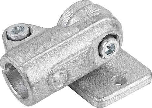 Rohrverbinder mit Gelenkfuss G=100 Aluminium, ohne Verzahnung, A=40,2 - K0490.540 - erhältlich bei ♡ HUG Technik ✓