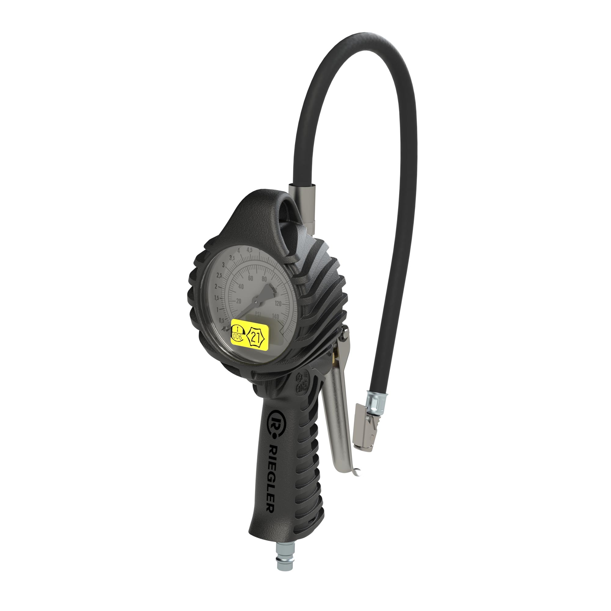 Stand.-Handreifenfüllmesser Messing, Mano Ø 80 mm, geeicht, 0 - 12 bar - erhältlich bei ☆ HUG Technik ✓