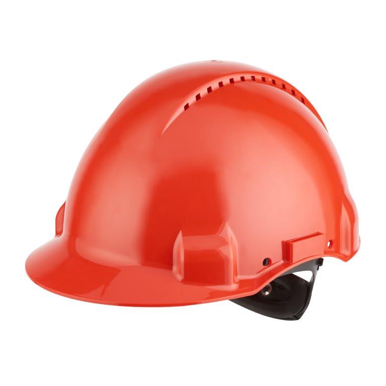 3M™ G3000 Schutzhelm Uvicator, G30NUR rot, belüftet, mit Schweissband - direkt bei HUG Technik ✓