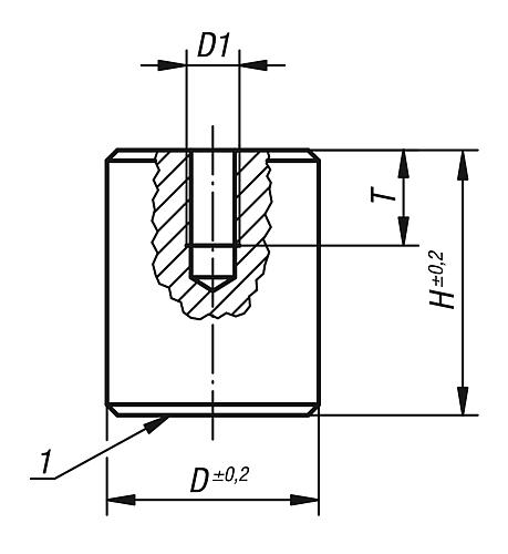 Magnet M03 L=12 NdFeB, Stabgreifer, D=8 - K0552.01 - erhältlich bei ✭ HUG Technik ✓