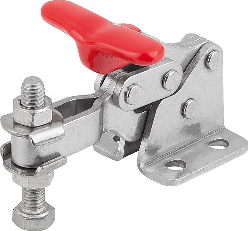 Schnellspanner, Fuß waagrecht, Mini, F2=1200, verstellbare Andruckspindel M05x30, Form: A, Edelstahl blank - K1257.111200 - direkt bei HUG Technik ✓