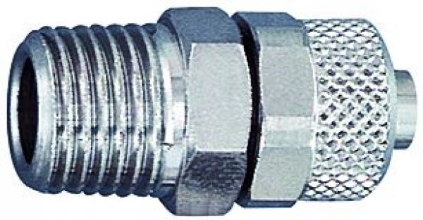 Einschraubverschraubung gerade, R 1/2 AG, Schlauch 10/8, L1 36, Messing vernickelt - gibt’s bei ☆ HUG Technik ✓